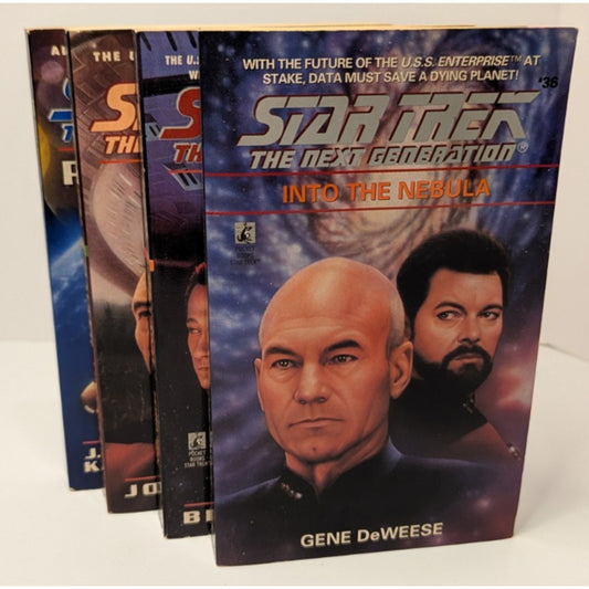 4 Vintage Star Trek The Next Generation Paperback Books 36, 37, 39 & 40