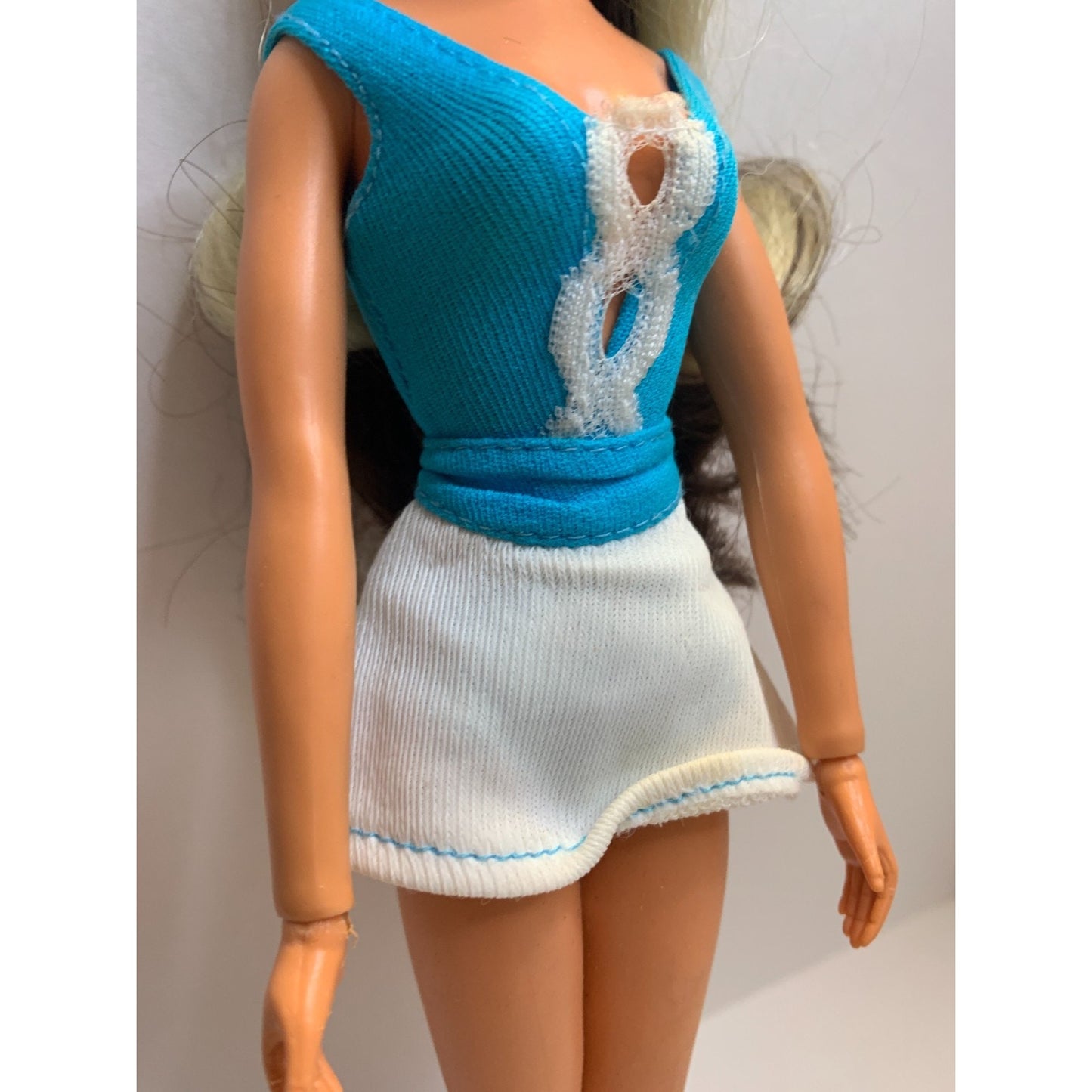 Ideal Tuesday Taylor Barbie Doll Vtg 1975 SWIVEL SCALP Brunette Blonde Org Dress