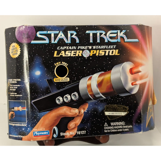 Vintage Playmates Star Trek Captain Pikes Starfleet Laser Pistol 1997 Working