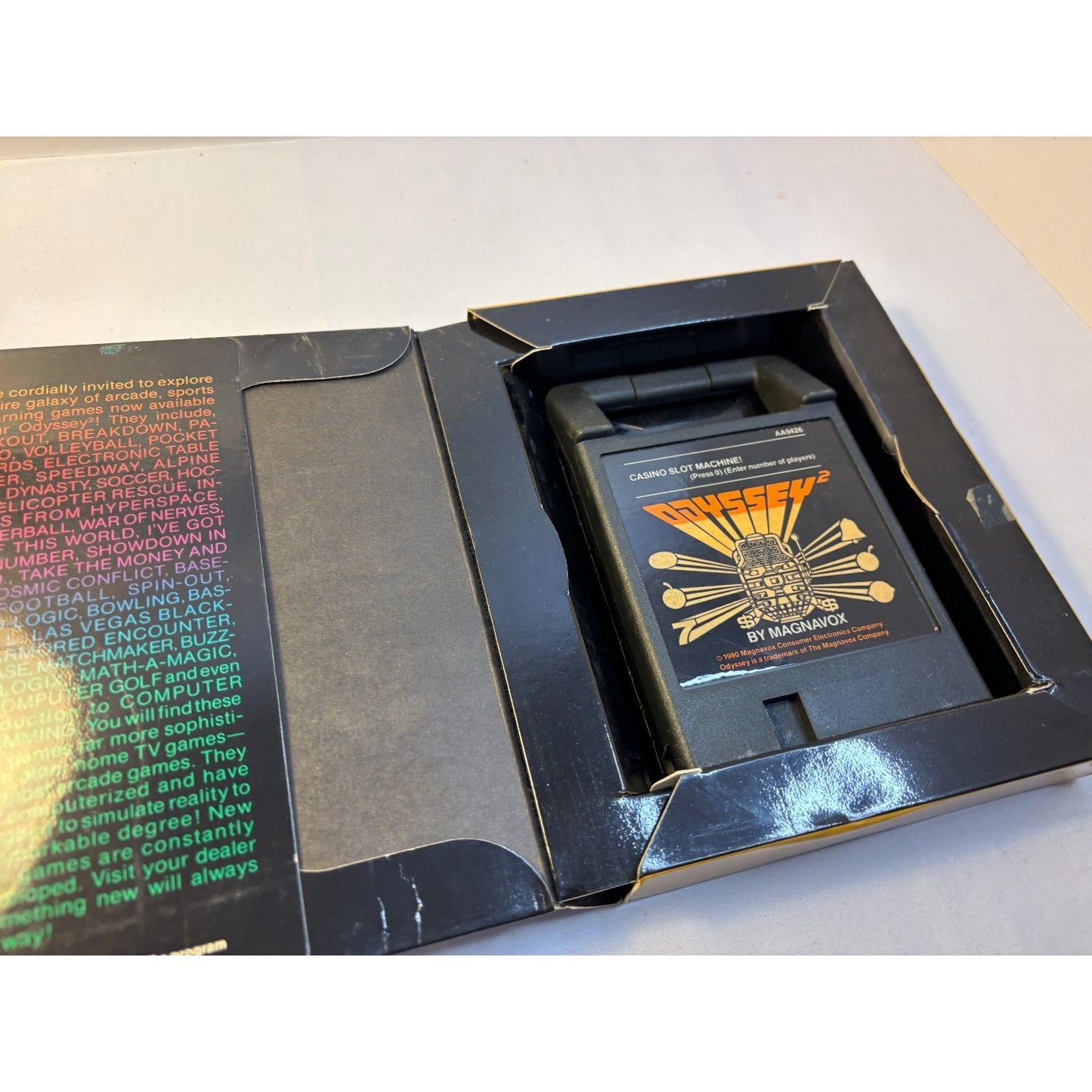 MAGNAVOX Odyssey 2 CASINO SLOT MACHINE! Video Game Cartridge in Box Tested