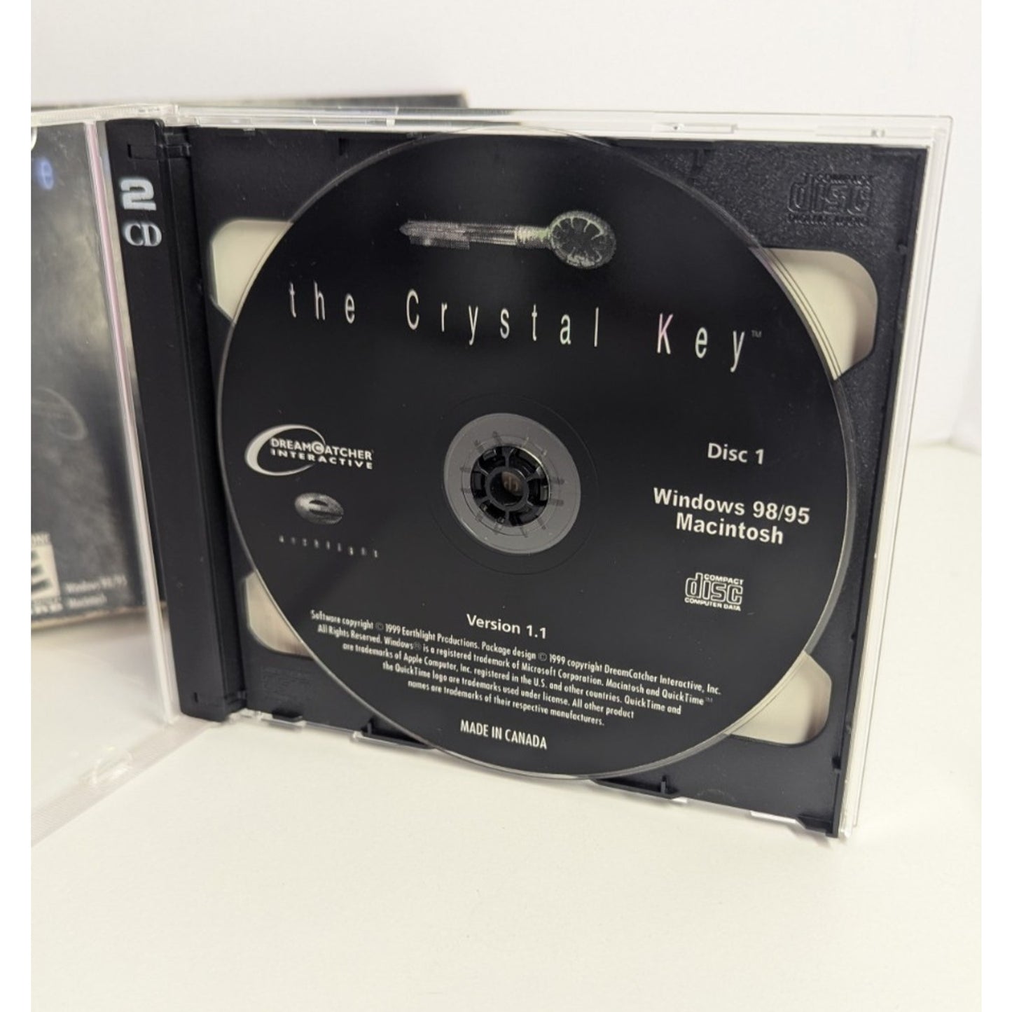 The Crystal Key PC/Mac Game Win 95/98 2 Discs Adventure Puzzle