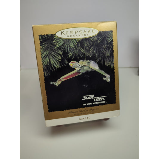 Hallmark 1994 Star Trek Klingon Bird of Prey Christmas Ornament In Box Tested