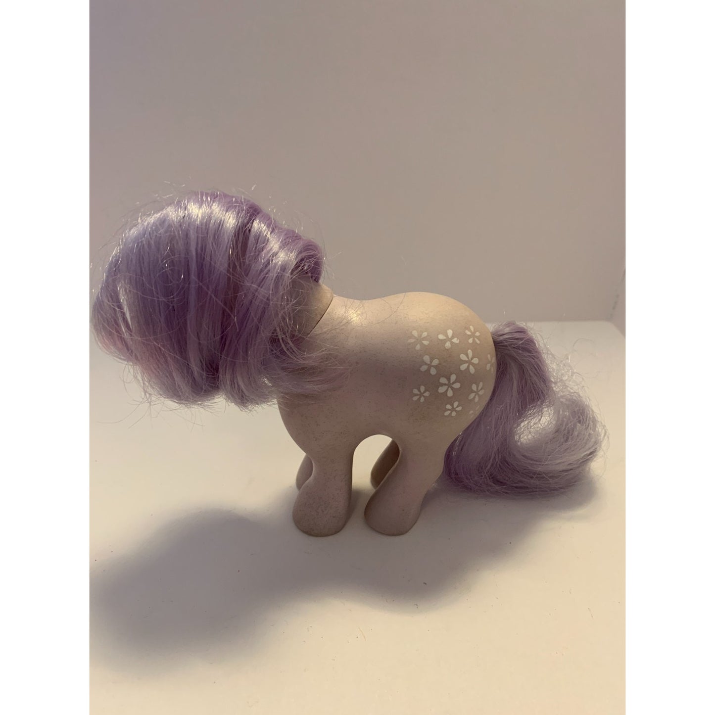 Vintage 1982 My Little Pony G1 Blossom Purple White Flowers Hong Kong Flat Foot
