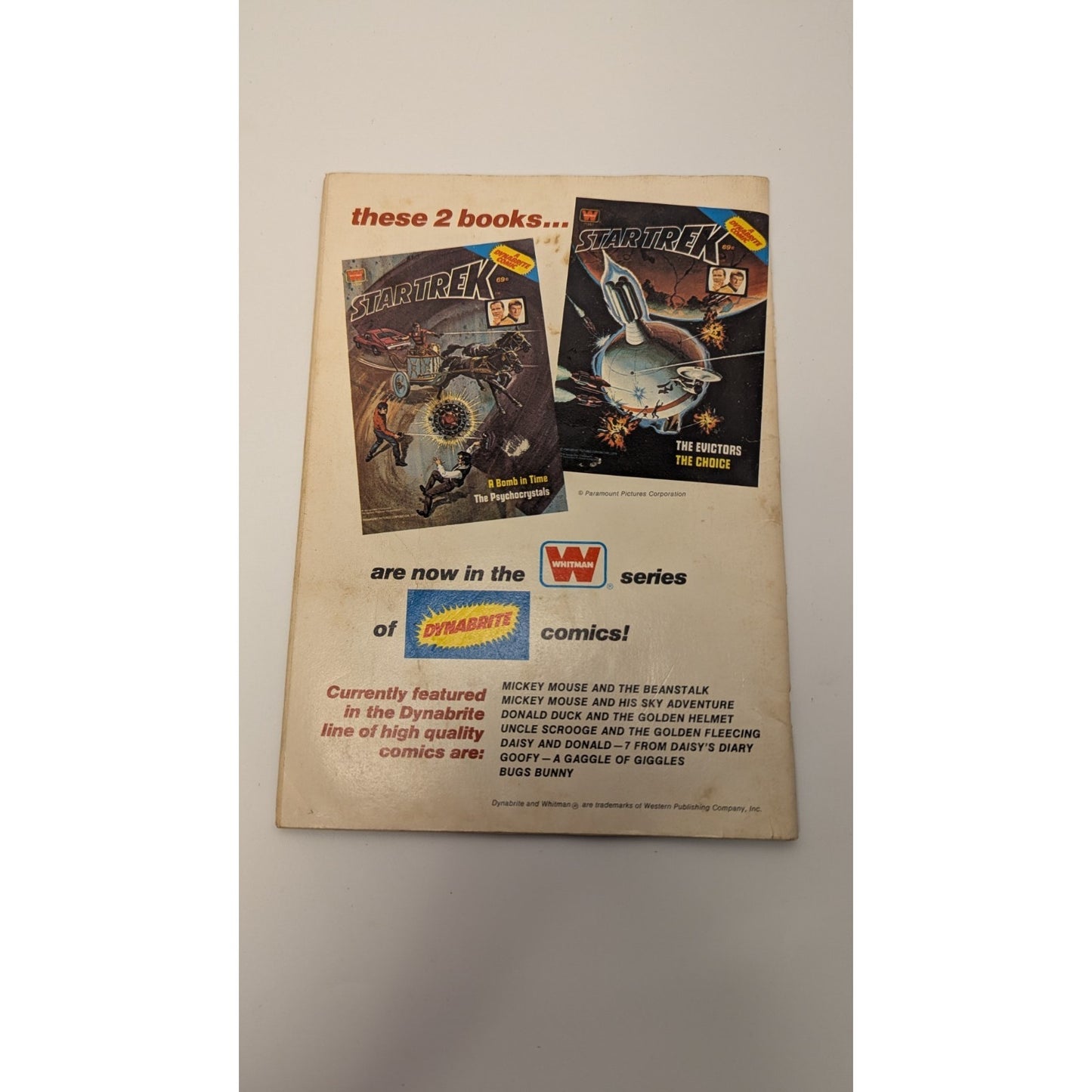 Lot of 2 Vintage 1976 Whitman Dynabrite Star Trek Comics