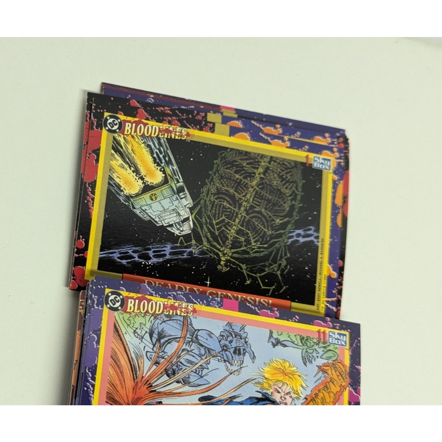 Vintage DC Bloodlines 1993 Complete Set 81 Trading Card Base Set Sky Box