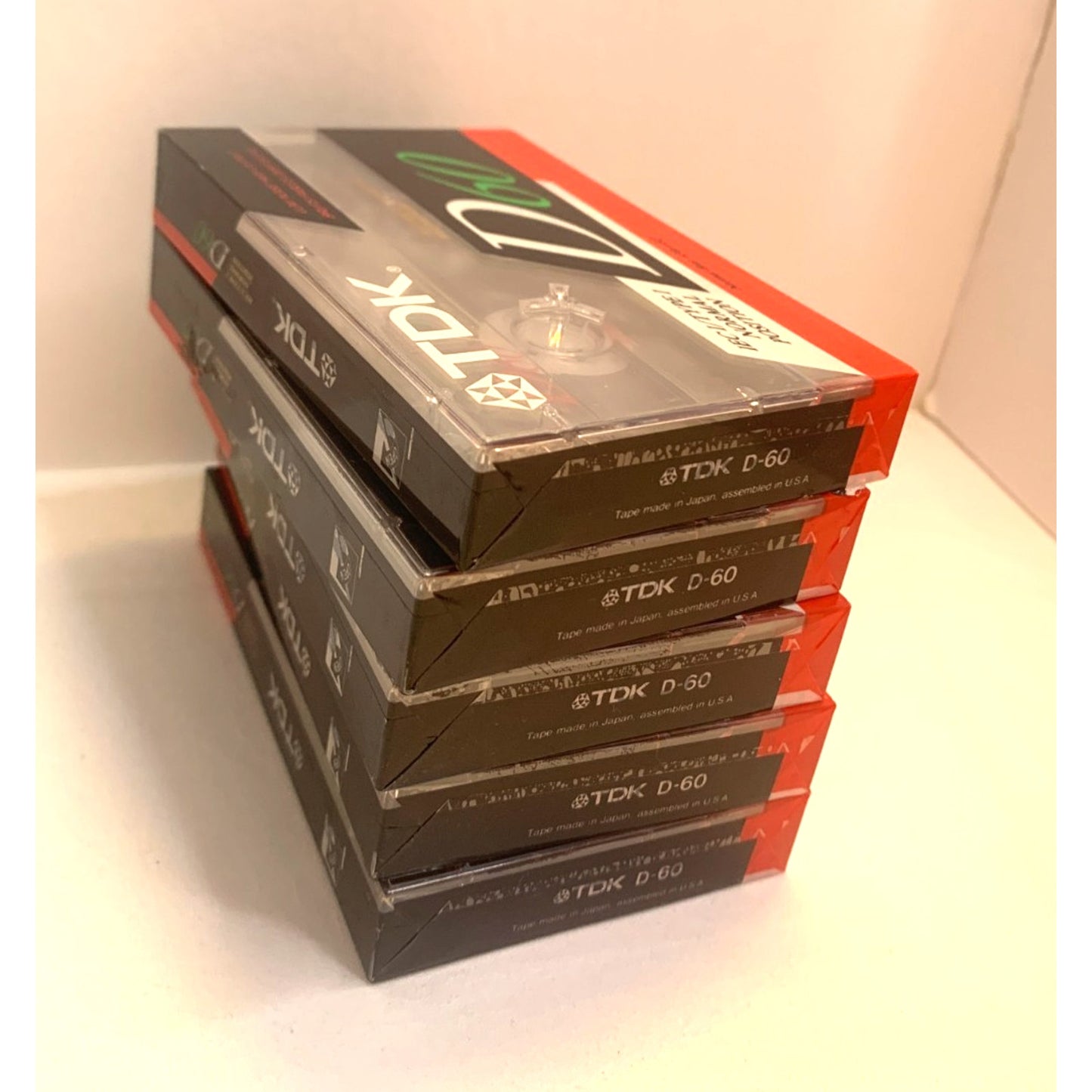 Lot of 5 TDK D60 Blank Cassette Tapes IEC1/TYPE1 Normal Position SEALED