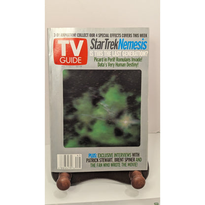 4 TV Guide Lot (Dec 7-13, 2002) Star Trek Nemesis 3-D Lenticular covers No Label