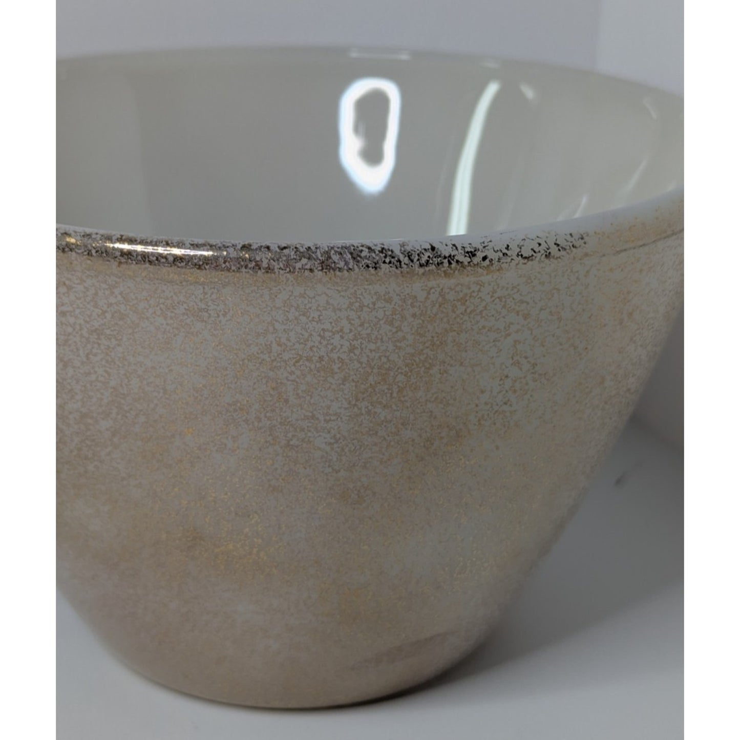 Vintage Georges Briard Gold Speckled Ambrosia Fire King Covered Bowl w/Lid