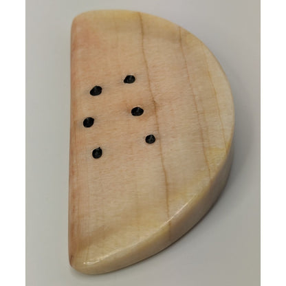 Vintage Italian Alabaster or Marble Hand Carved Stone Fruit Watermelon Slice 5"