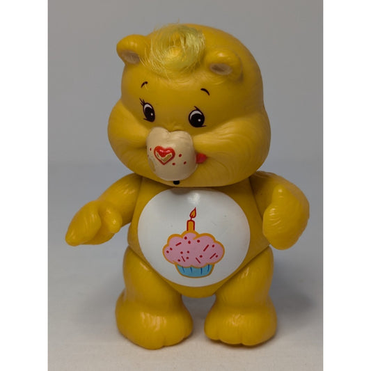 Vintage 1983 Care Bears Birthday Bear 3" Poseable PVC Figure AGC Cupcake