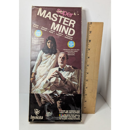 Vintage 70s Super Master Mind Board Game Invicta Code Breaking Strategy