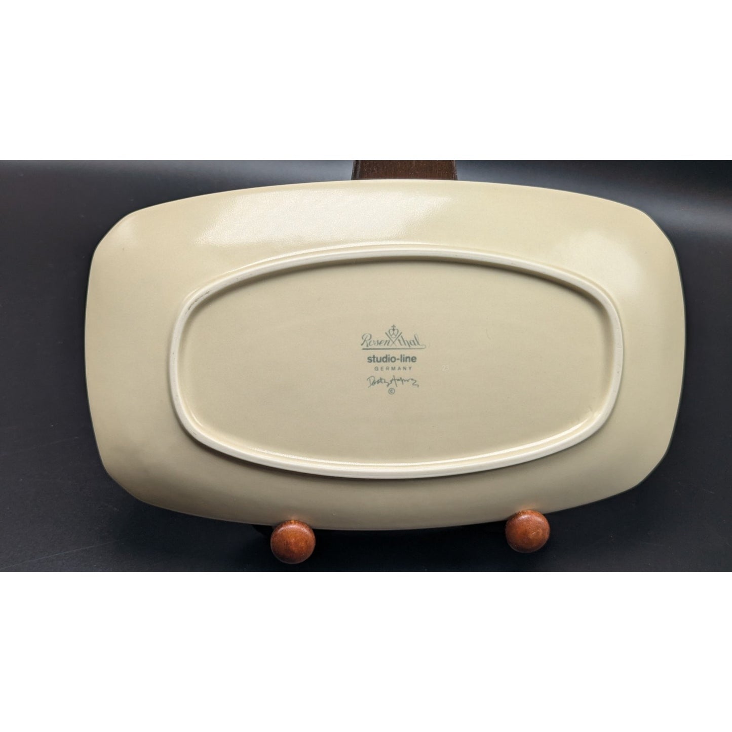 Vintage 1980s 9.5" Rosenthal Studio Line Dorothy Hafner FLASH Underplate Memphis