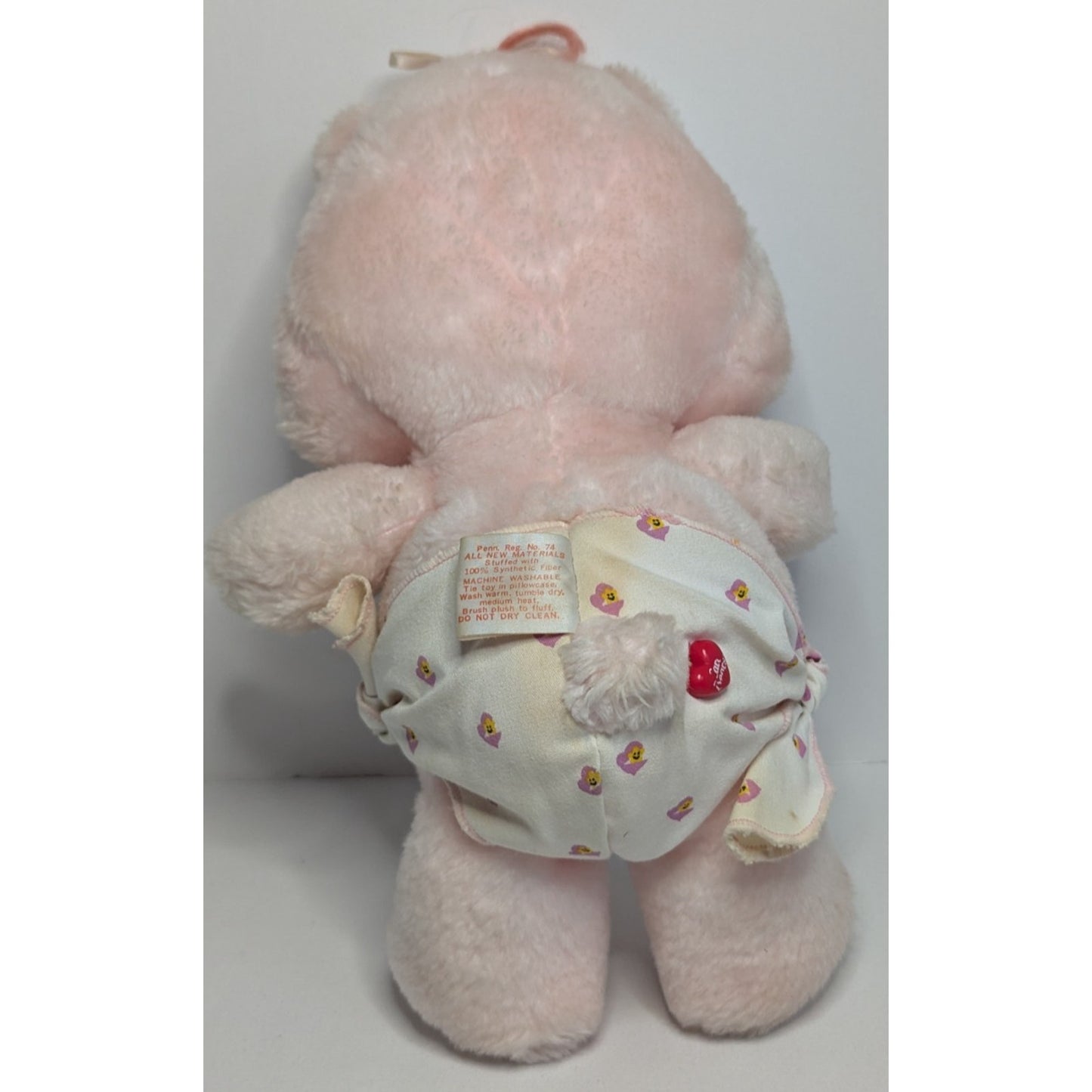 Vintage Care Bears BABY HUGS Plush 10.5" Pink Stuffed Animal Kenner 1983