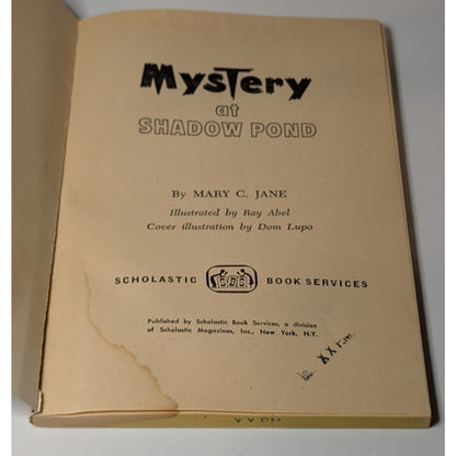 Mystery at Shadow Pond & Ghost Rock Mystery Vintage 60's Scholastic Paperback