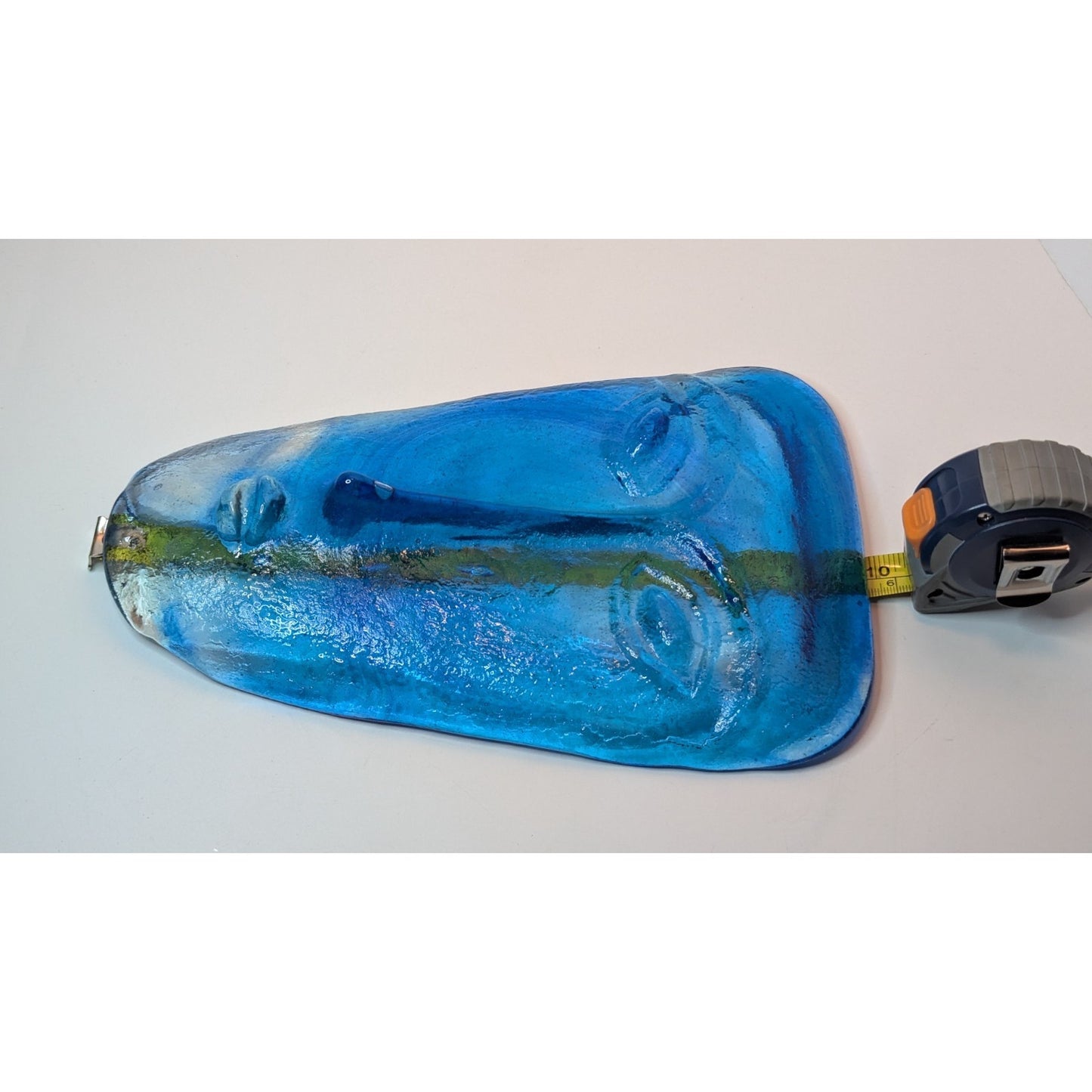 Vintage SKYDREAMER Blue Art Glass Face Mask Jaramillo Brothers Hand Made