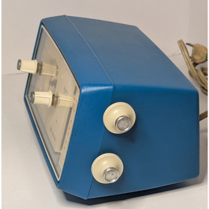 Rare Vintage CRAIG 1602 AM Clock Radio Teal Blue MCM Sanyo Japan Atomic
