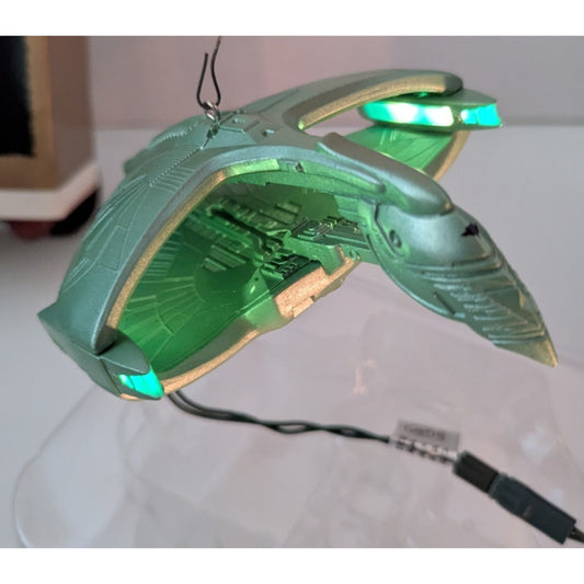 Vintage Hallmark Magic Keepsake Ornament Romulan Warbird with Lights 1995 Works