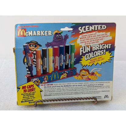 Vintage 1994 McDonald's McMarker Set of 8 Scented Watercolor Markers SANFORD