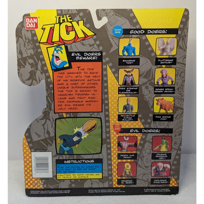 Vintage 1995 Bandai Fox Kids The Tick Action Figure NEW Projectile Human Bullet
