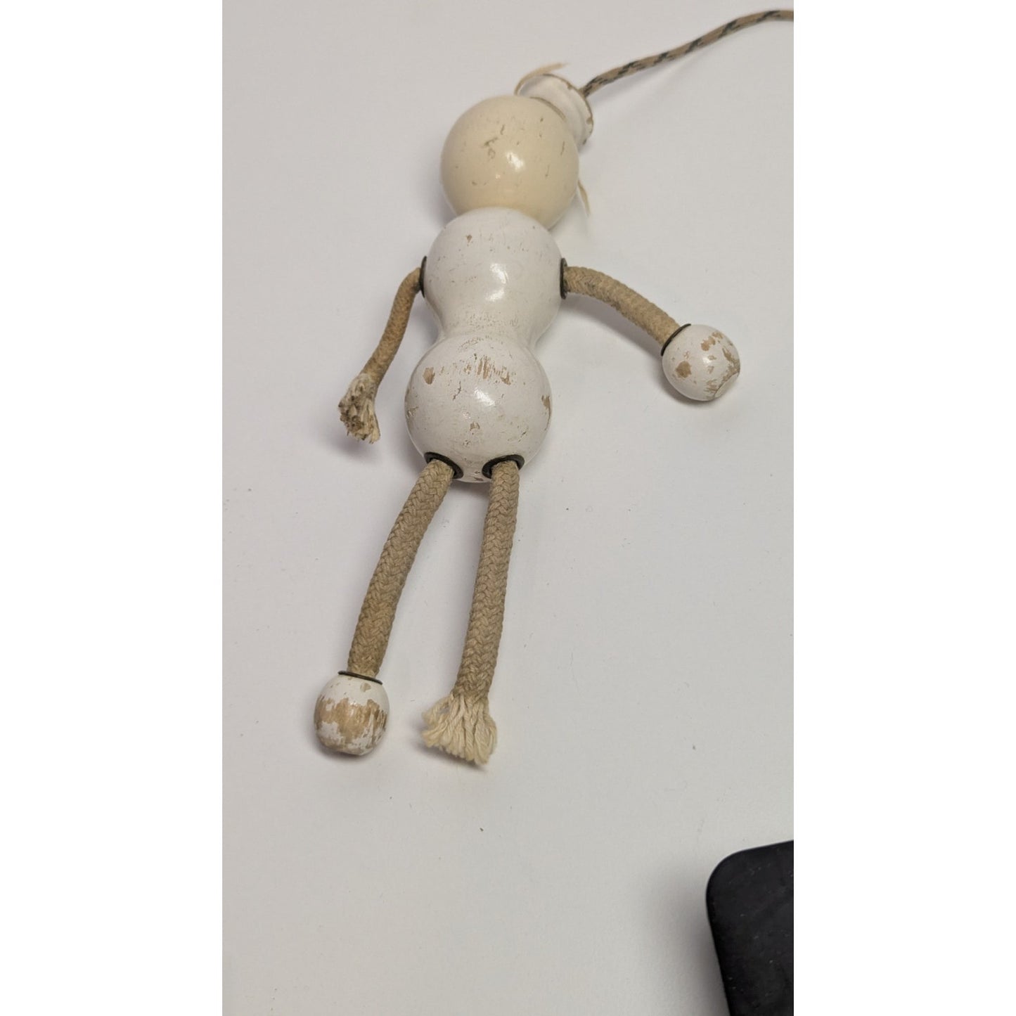 Antique 1920s TED TOY Bedford Mass 8" Wooden Sailor in White