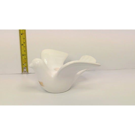 Original White Dove MCM Single Porcelain Candleholder Marta Grunditz Guldkroken