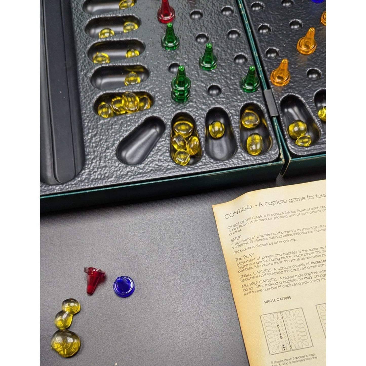 VIntage 1974 3M Bookshelf Boardgame Contigo Box 100% Complete w/Instructions