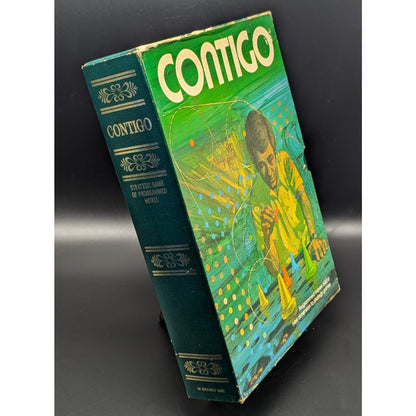 VIntage 1974 3M Bookshelf Boardgame Contigo Box 100% Complete w/Instructions