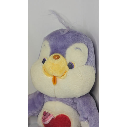 Vintage 1984 Care Bear Cousins Cozy Heart Penguin 13" Plush Stuffed Toy Kenner