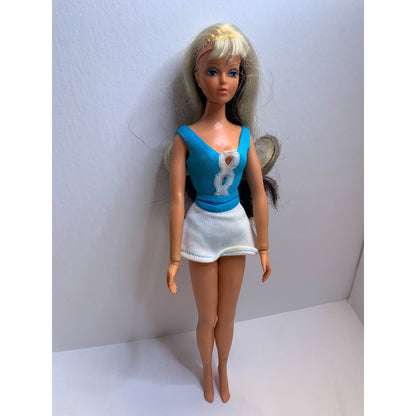 Ideal Tuesday Taylor Barbie Doll Vtg 1975 SWIVEL SCALP Brunette Blonde Org Dress