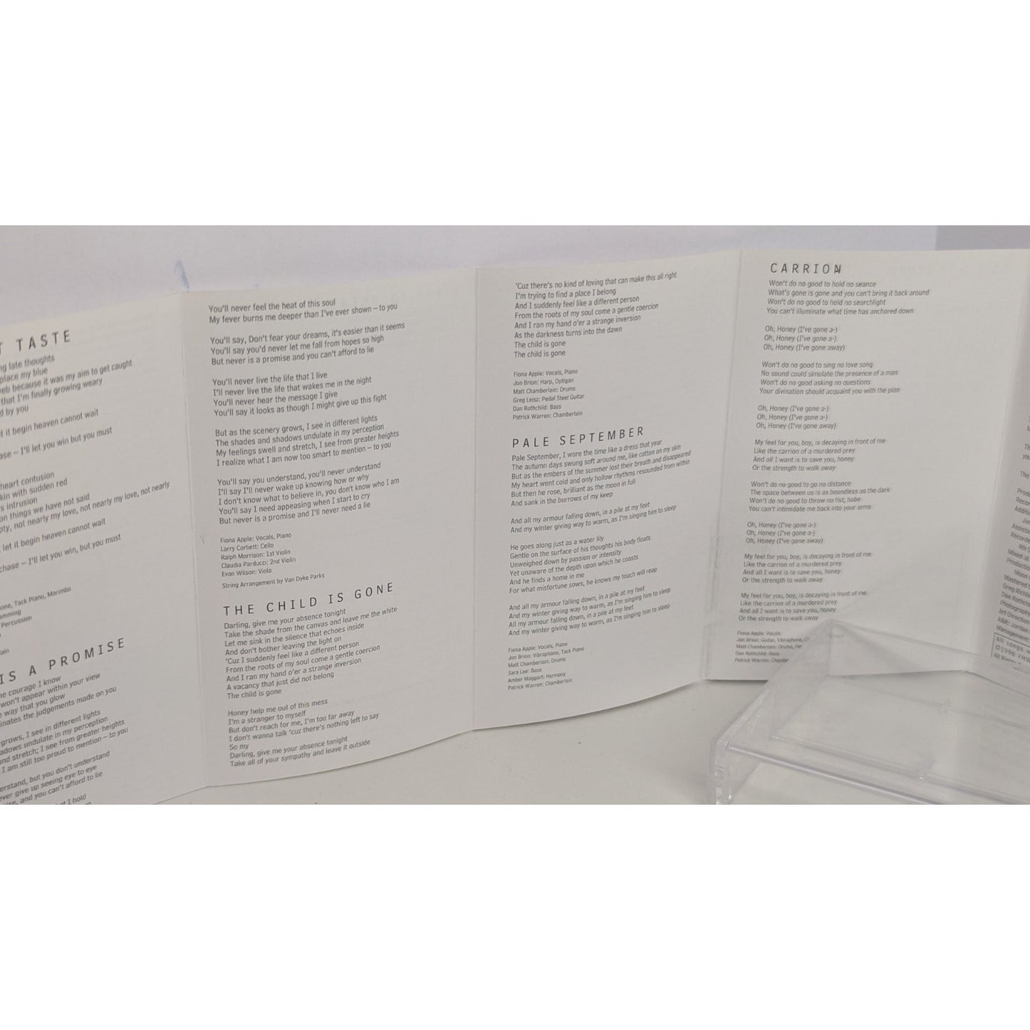 Tidal by Fiona Apple Cassette Tape (1996) TESTED Sleep to Dream Criminal