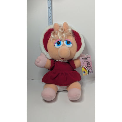 Vintage 1987 McDonalds Muppet Babies Plush Christmas Baby Miss Piggy W/Tag