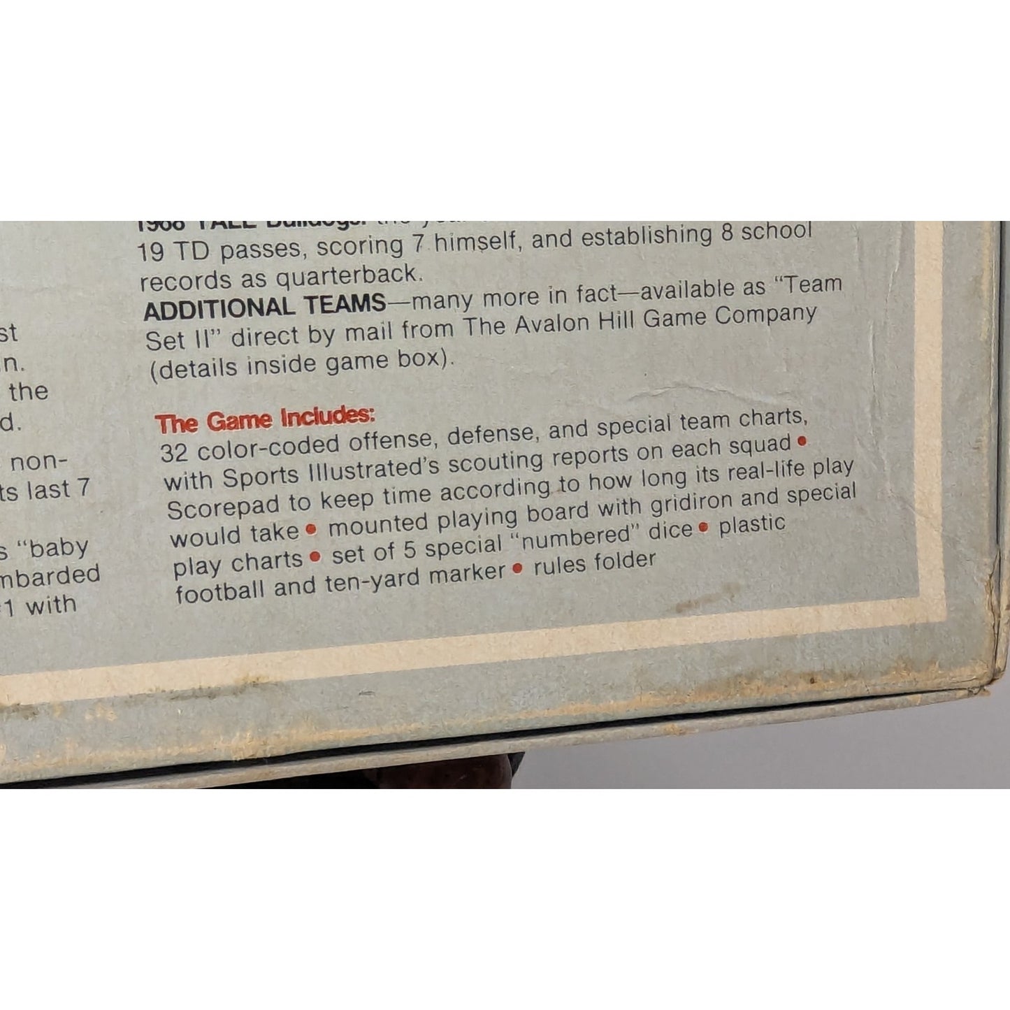 Vintage Bowl Bound Sports Illustrated Avalon Hill Football Game 1978