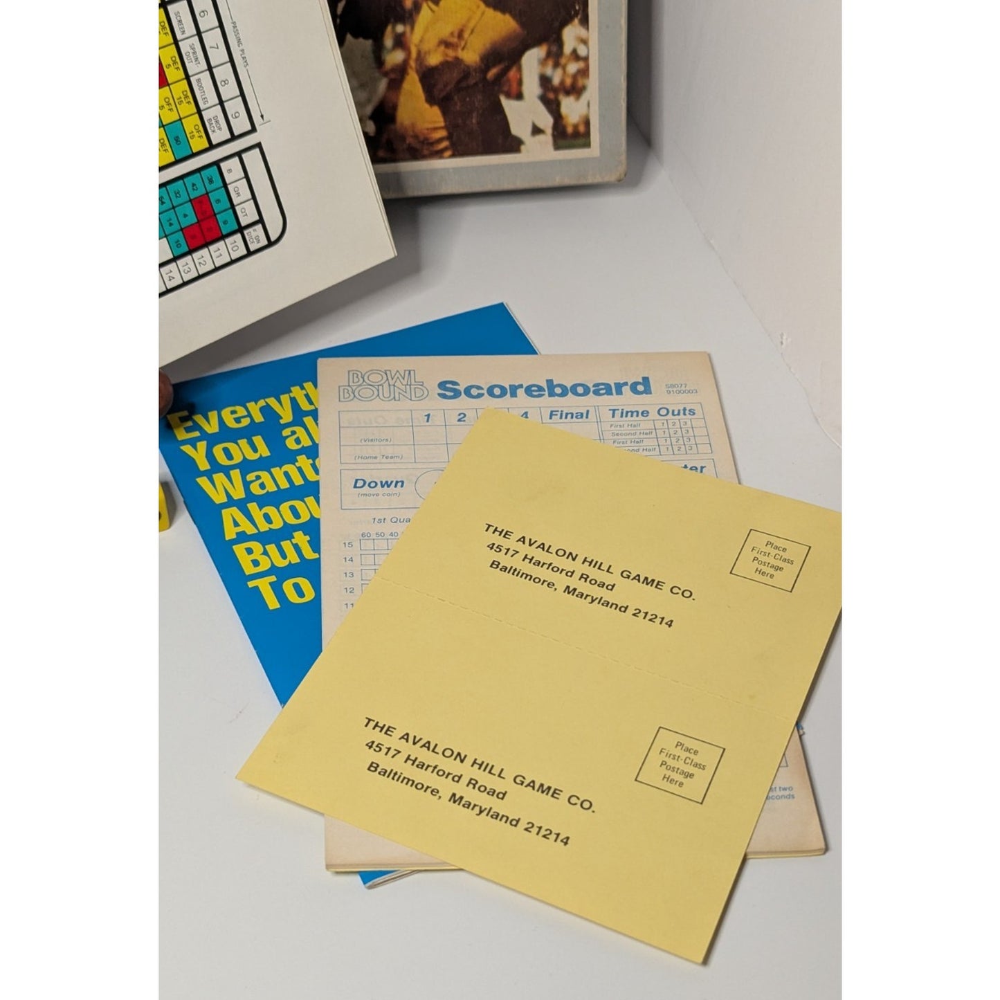 Vintage Bowl Bound Sports Illustrated Avalon Hill Football Game 1978