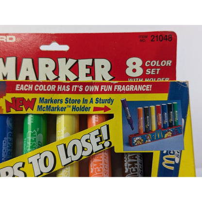 Vintage 1994 McDonald's McMarker Set of 8 Scented Watercolor Markers SANFORD