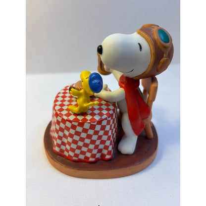 2002 Hallmark Peanuts Gallery "Here’s To You” Snoopy Woodstock Ceramic Figurine
