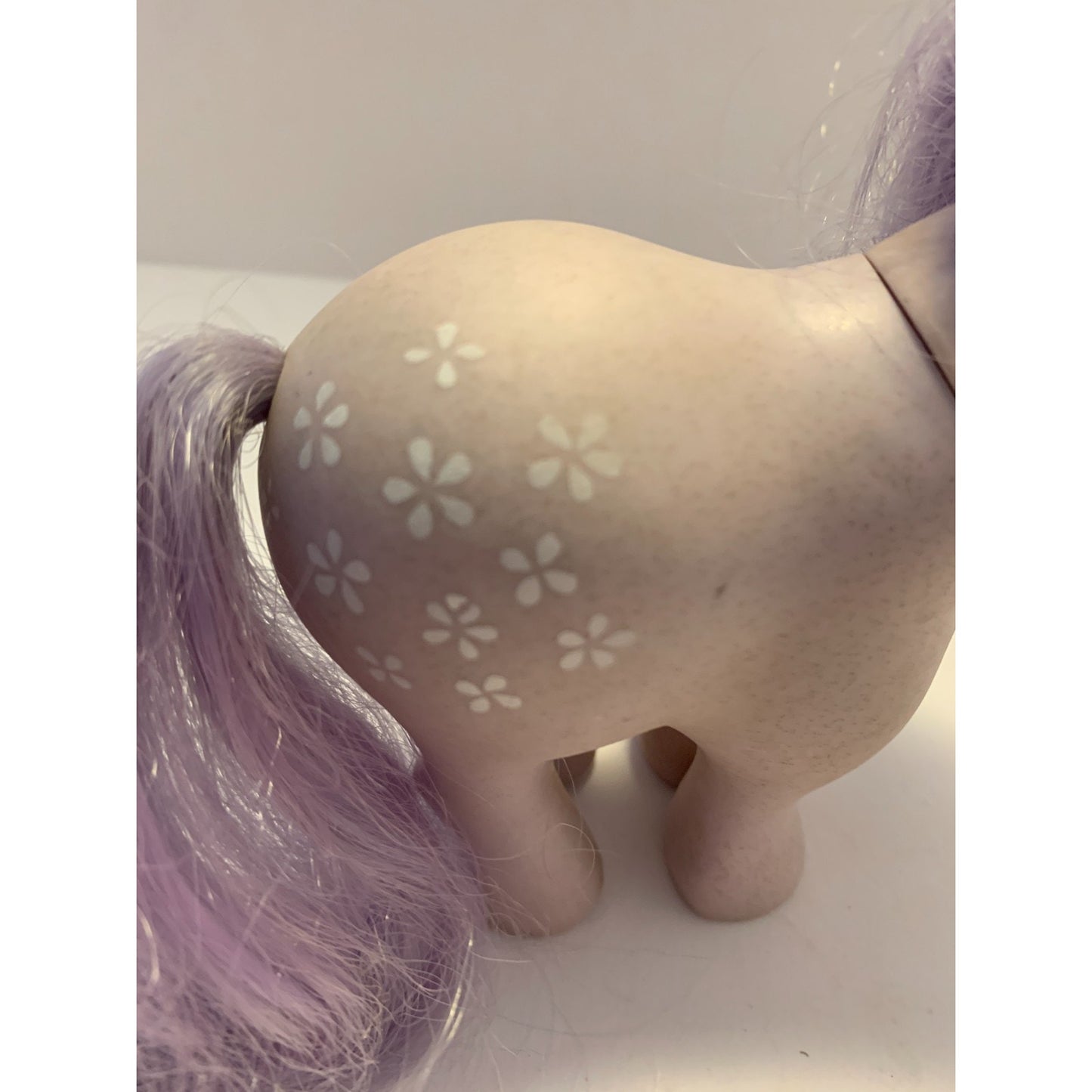 Vintage 1982 My Little Pony G1 Blossom Purple White Flowers Hong Kong Flat Foot