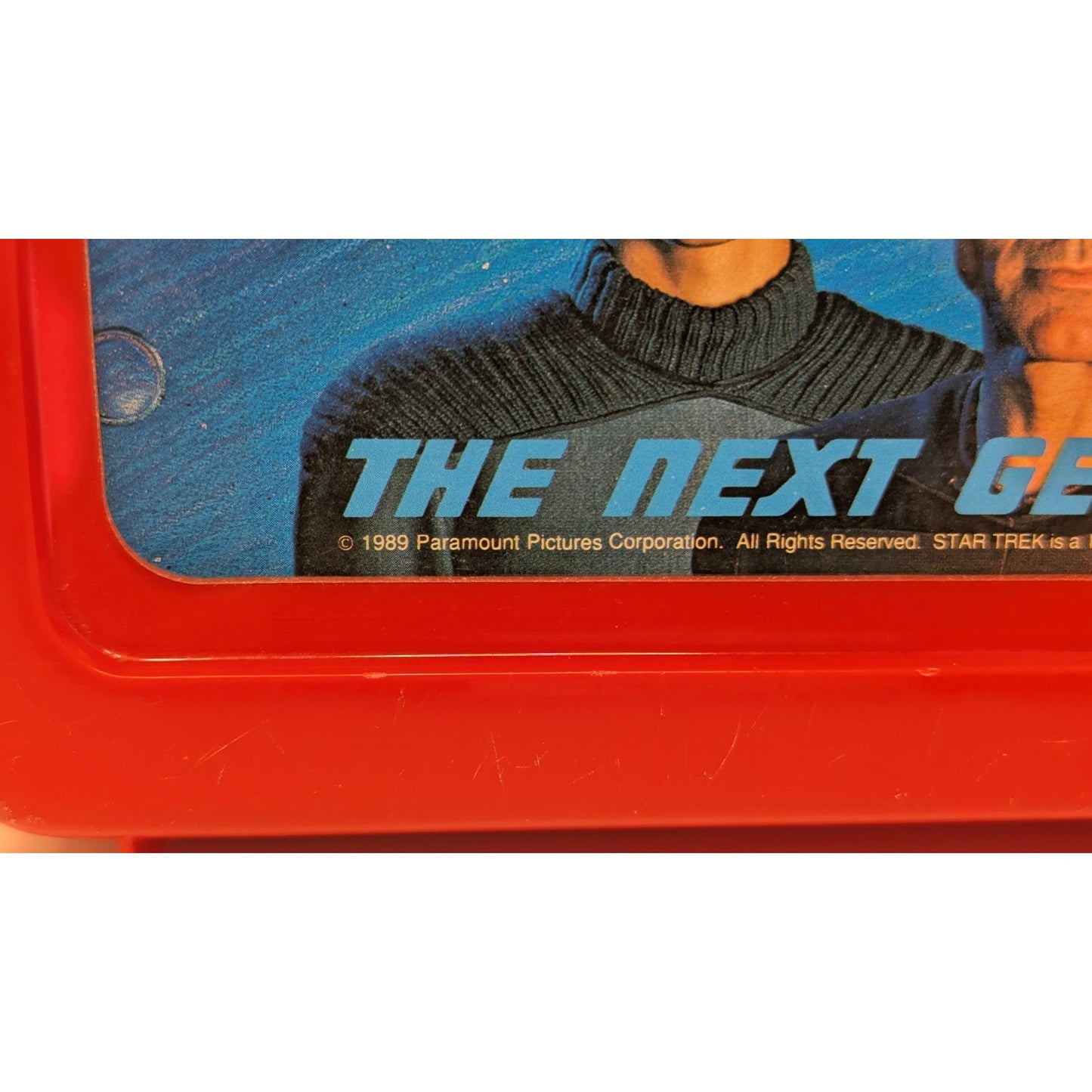 Vintage 1989 Thermos Star Trek The Next Generation Red Plastic Lunch Box