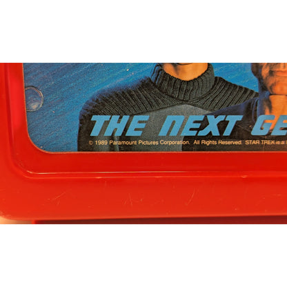 Vintage 1989 Thermos Star Trek The Next Generation Red Plastic Lunch Box