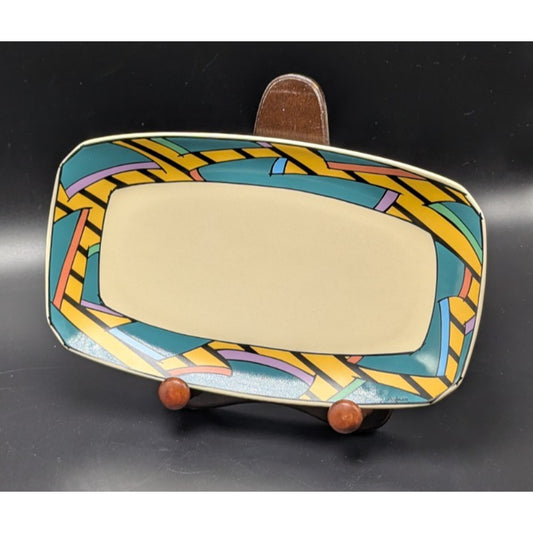 Vintage 1980s 9.5" Rosenthal Studio Line Dorothy Hafner FLASH Underplate Memphis