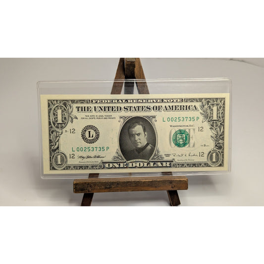 Rare Star Trek Captin Kirk Collectible Funny Money 1 Dollar Bill Hard to Find