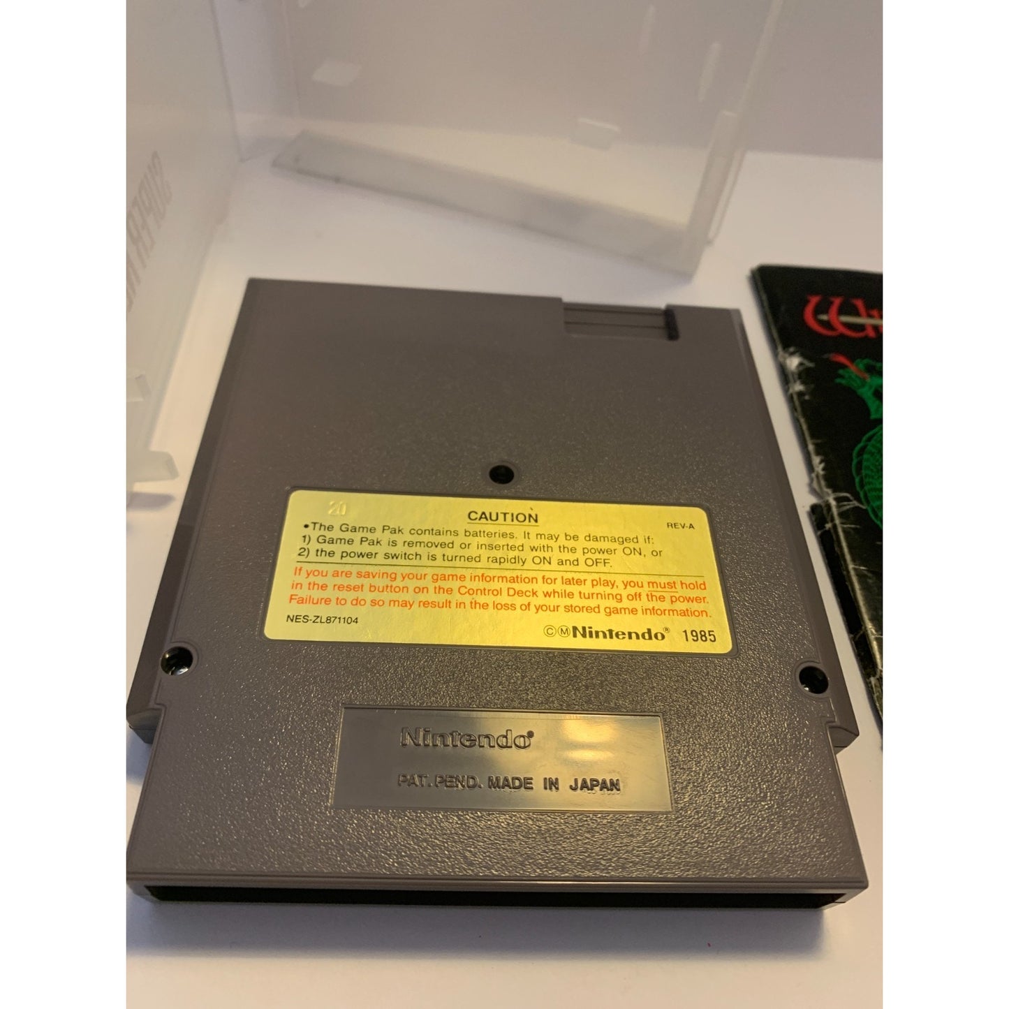 Wizardry: Proving Grounds of the Mad Overlord (NES) Cartridge & Manual Nintendo