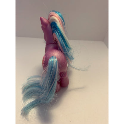 Vintage MLP My Little Pony G3 Sunshower 2002 Purple Shimmer Pink Blue White Hair