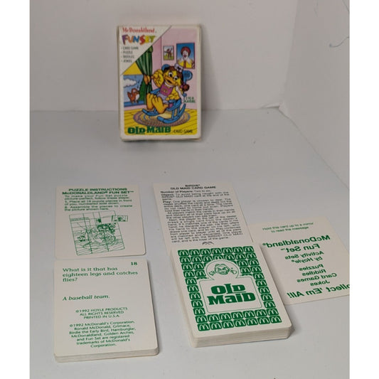 Vintage Happy Meal Toy McDonaldland Funset Birdie Old Maid Card Game Complete