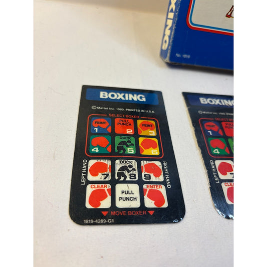 Boxing Intellivision Video Game 1980 TESTED in Box with Overlays