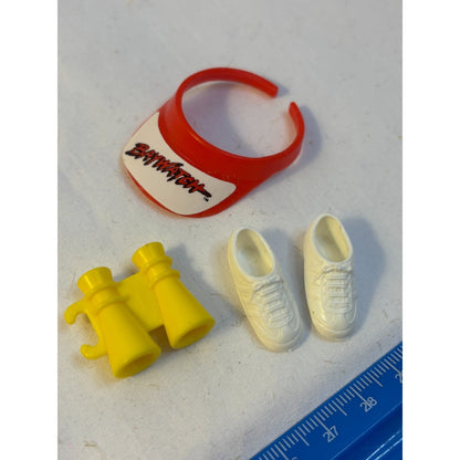 Vintage 1990s Barbie Baywatch Lifeguard Accessories Visor Binoculars Shoes
