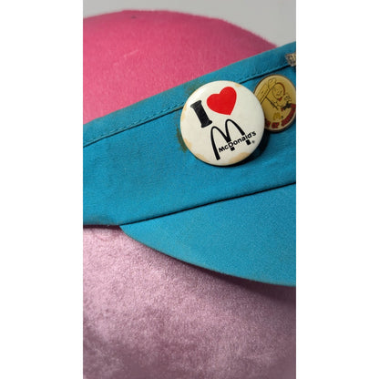Lot of 8 Vintage McDonald's Lapel Pins Crew Promotions with 90s Rare Teal Visor