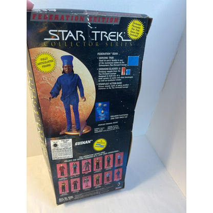 Vtg STAR TREK GUINAN Federation Collector Series Playmates 9" 1995 Whoopi Figure
