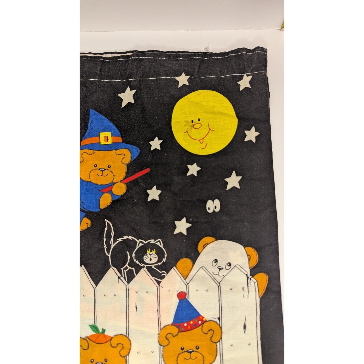 Vintage Trick Or Treat Candy Bag Glow in The Dark Cute Ghost / White Fence Gang