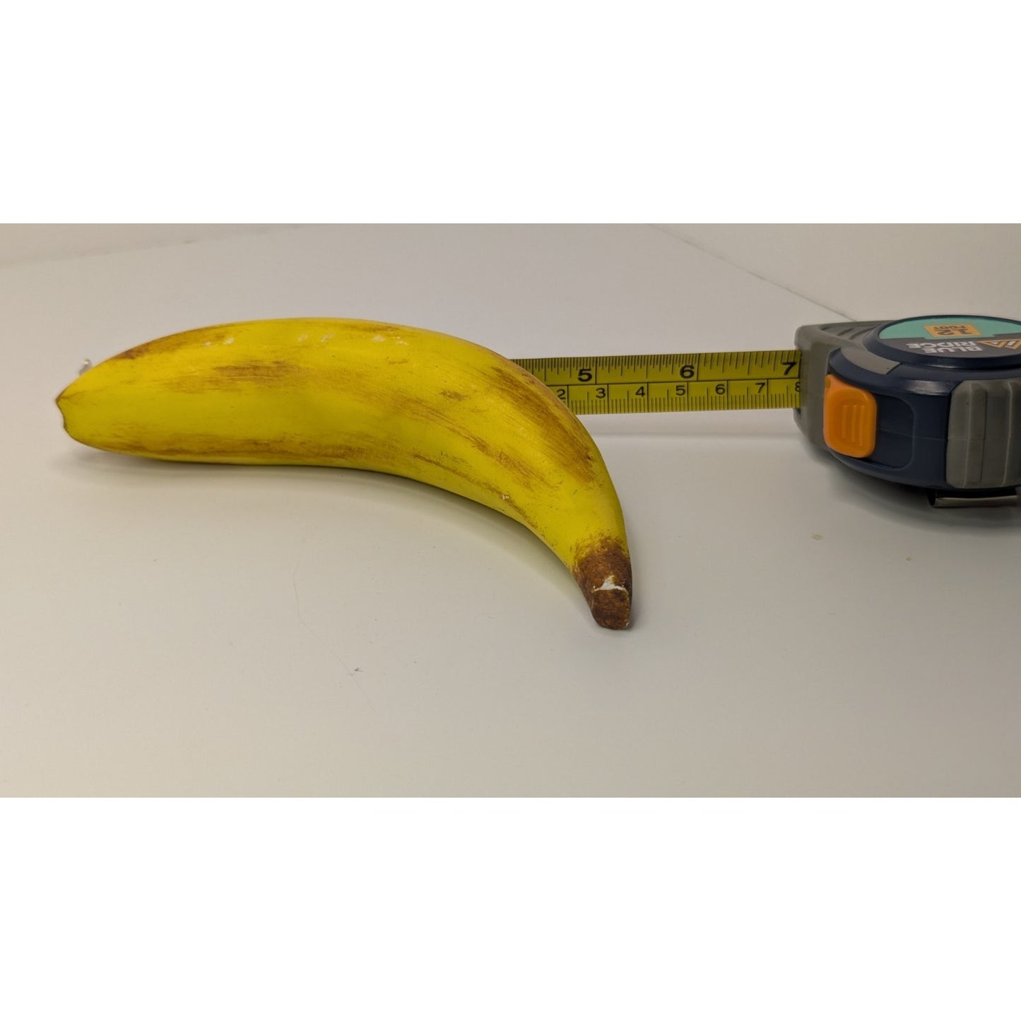 Vintage Hand Painted Italian Alabaster Stone Fruit Yellow Banana 5.5" 8.3oz
