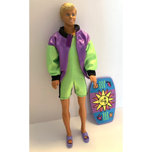 1990s Ken Doll in Cool Looks Body Surfin' Fun Fashions 12607 Barbie Mattel